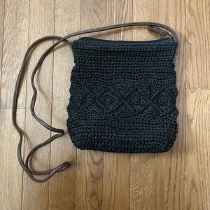 Black St. John’s Bay Crochet Crossbody Bag